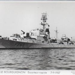 CPA- MARINE DE GUERRE - LE BOURGUIGNON Escorteur - rapide 7-9-1957-N&deg;7480