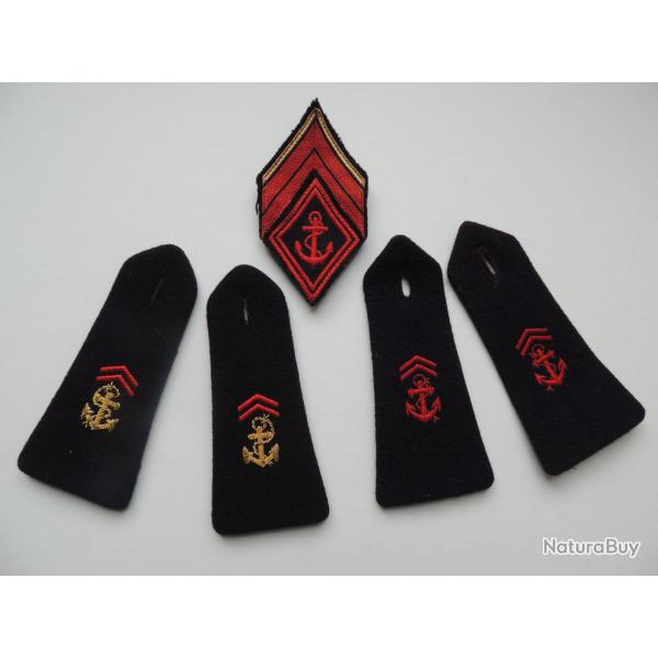 INTANTERIE DE MARINE / TROUPES COLONIALES / LOT EPAULETTES  - IDEM W.W.2  .....