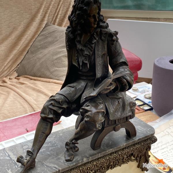 Statue en bronze a restaurer 52cm de hauteur Socle en marbre