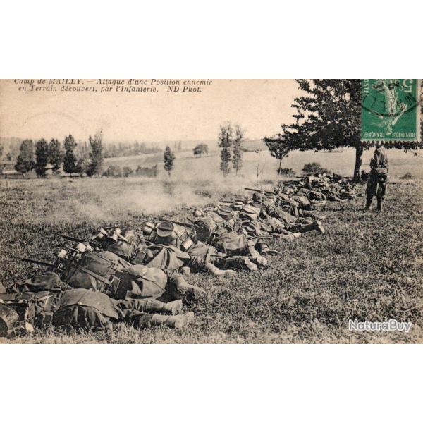 CPA - CAMP MAILLY 10-Aube Tactique Moderne INFANTERIE Avancement terrain d�couvert  -N�7485
