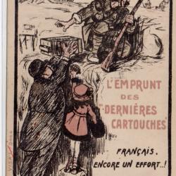 CPA - LEMPRUNT DES DERNIERES CARTOUCHES FRANCAIS ENCOR UN EFFORT  -N&deg;7486