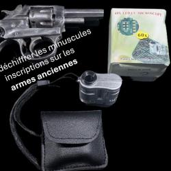 LOUPE MICROSCOPE AVEC LED + LAMPE UV POUR DECHIFFRER LES INSCRIPTIONS SUR ARMES ANCIENNES