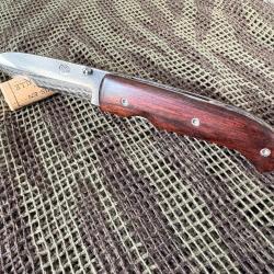 COUTEAU ARTISANAL BOIS DE ROSE PLIANT NEUF N690