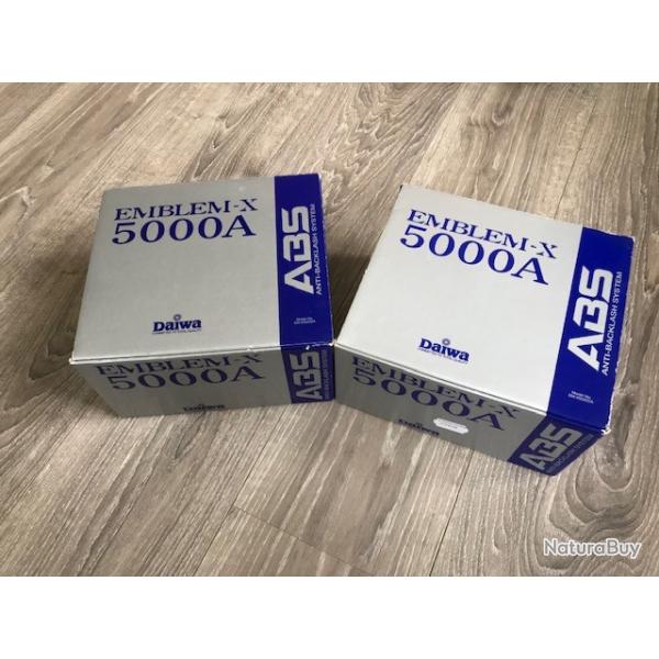 2 moulinets Daiwa emblem X 5000A ( ETAT NEUF)