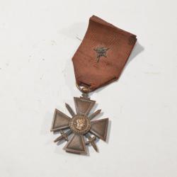Croix de Guerre Fran&ccedil;aise WW1 Poilu 1914/1918 French  M&eacute;daille 14/18   TROISI&Egrave;ME R&Eacute;PUBLIQUE  (20B)