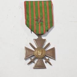 Croix de Guerre Fran&ccedil;aise WW1 Poilu 1914/1918 French  M&eacute;daille 14/18   (20B)