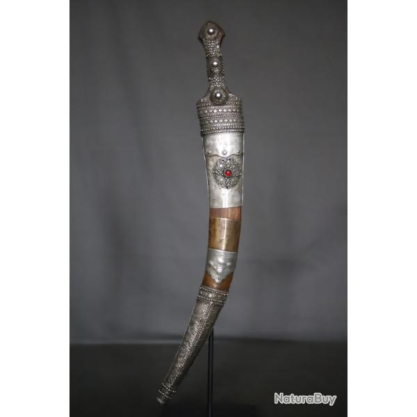 Une dague jambiya Arabe - P�ninsule Arabique, Arabie Saoudite ou Yemen,19�me d�but 20�me si�cle (2)