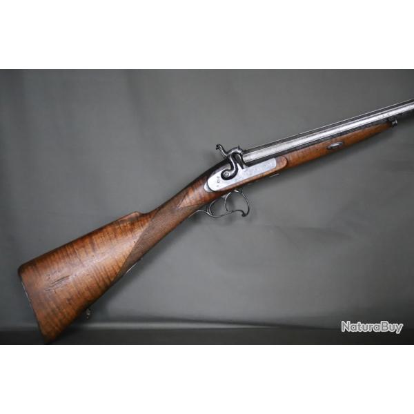 Fusil de chasse de fort calibre � canons juxtapos�s � percussion- Circa 1850