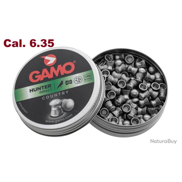 Plombs Hunter t�te ronde - Cal 6.35 mm  X 200