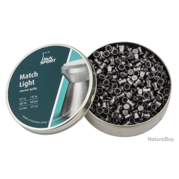 Plombs H&N  Match light - Cal 4.5 mm  X 500