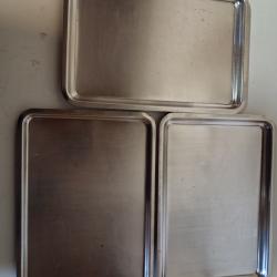 3 plats inox