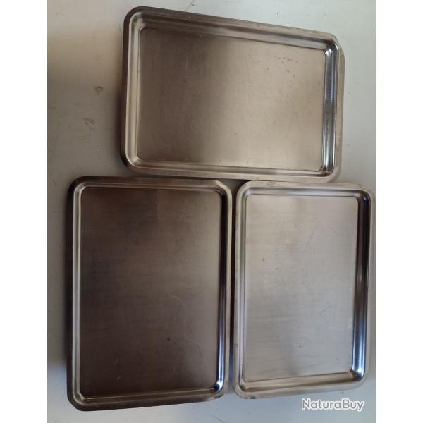 3 plats inox