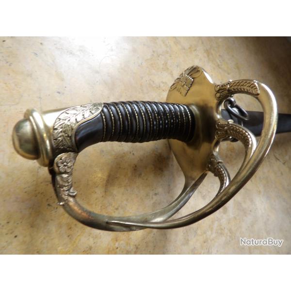 long fin sabre officier cavalerie Dragon Cuirassier 1854 / 1880  Coulaux Klingenthal IIIe R�publique