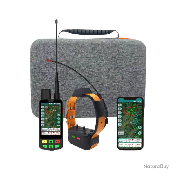 eSEEK GPS pour chien Longue Port�e VHF + 4G - Centrale + 1 Collier