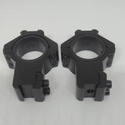 Colliers de montage haut 11mm pour optique 30mm ou 25,4mm