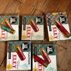 Cartouches cal 12 eley plomb :1,7 et 20 grains