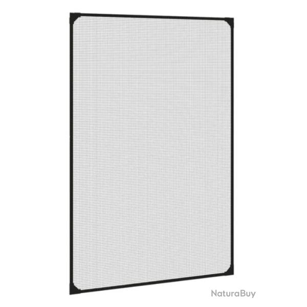 Moustiquaire fen�tre magn�tique fibre verre anthracite 80x120 cm sans per�age