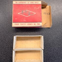Boite ancienne 22lr cartoucherie francaise