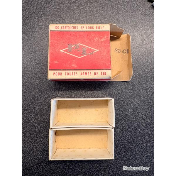 Boite ancienne 22lr cartoucherie francaise