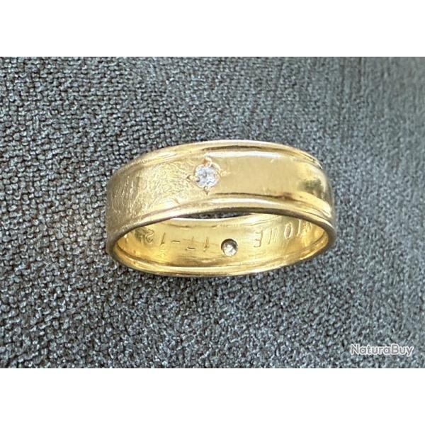 Tr�s grande bague homme - or massif 18 carats - taille 71 - alliance ou chevali�re