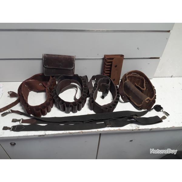 Lot de cartouchieres et bretelles