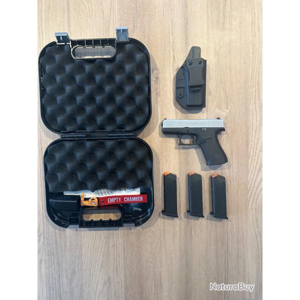 GLOCK 43X FS silver slide