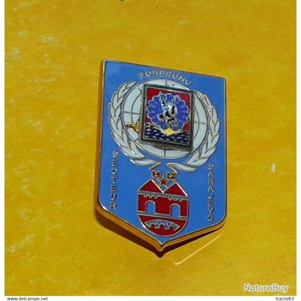 11� DIVISION PARACHUTISTE , FORPRONU, H.Q. Secteur Sarajevo, 5� Mandat, coupole fonc�e , FABRICANT J