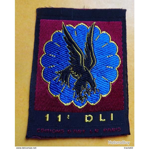 TISSU PATCH :   11� DLI DIVISION LEGERE d'INTERVENTION  PARACHUTISTE - LEGION  Form�e en 1961 apr�s