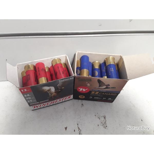 Lot de 45 cartouches Winchester ACIER cal.12
