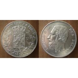 Belgique 5 Francs 1873 Argent Leopold 2 Roi Des Belges Piece Frcs Frs Frc