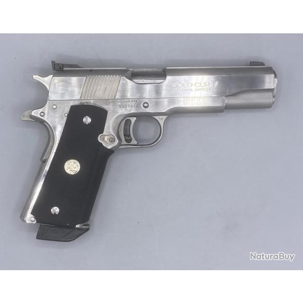 Pistolet Gold Cup NATINAL MATCH Serie '80 MkIV INOX - 45 ACP - 5"