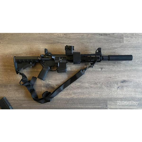 CARABINE ADC M5 type AR15, 9.5",  CAL. 300AAC + rds + point rouge