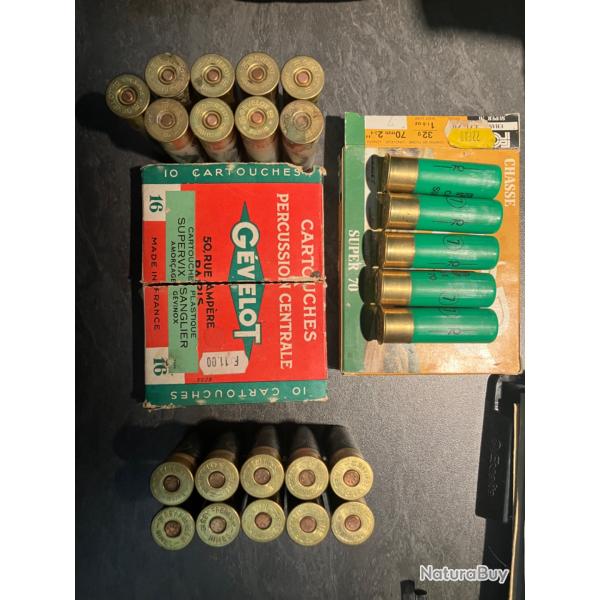 Lot cartouches 16/70