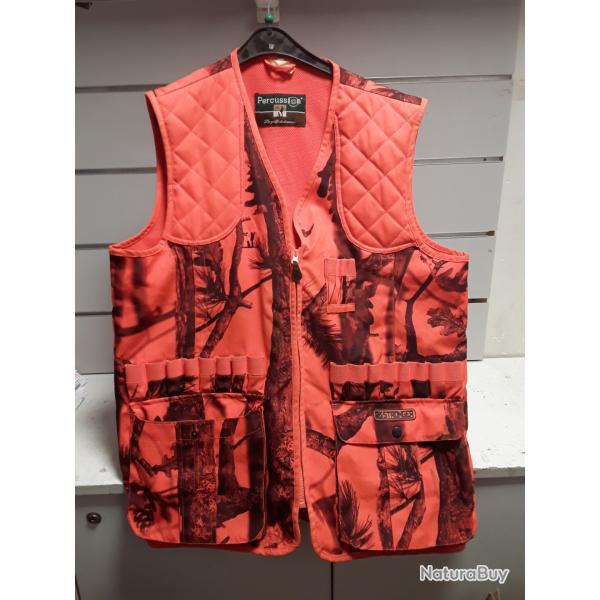 Gilet de chasse Percussion STRONGER orange taille.XL