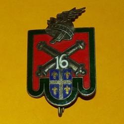 16&deg; R&eacute;giment d'Artillerie, &eacute;mail vert, FABRICANT ANDOR 06 LE CANNET   , HOMOLOGATION 622 , ETAT  VOI