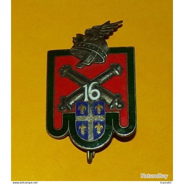 16� R�giment d'Artillerie, �mail vert, FABRICANT ANDOR 06 LE CANNET   , HOMOLOGATION 622 , ETAT  VOI