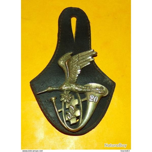 20� Bataillon de Chasseurs Alpins, hauteur 56 mm, FABRICANT ARTHUS BERTRAND PARIS DEPOSE, HOMOLOGATI