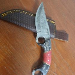 Couteau de combat damas Corse artisanal