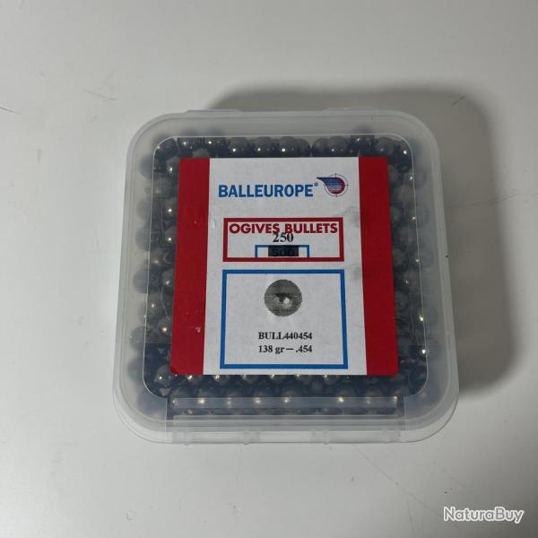 Ogives bille plomb Balleurope calibre 44 .454 x250