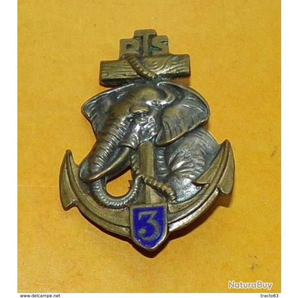 3� R�giment de Tirailleurs S�n�galais, �l�phant, dos lisse embouti, FABRICANT AREMAIL ,HOMOLOGATION