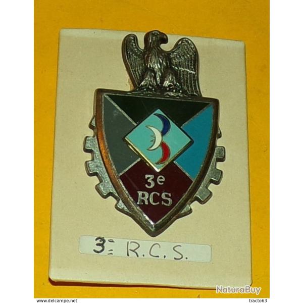 3� Rgt Commandement Soutien, croissants ouverts, marron clair  , FABRICANT DRAGO PARIS   ,HOMOLOGATI