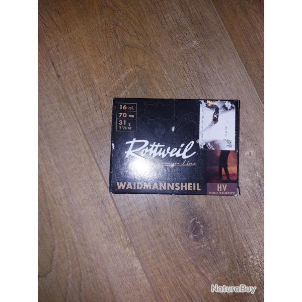 Rottweil waidmannsheil calibre 16/70 plomb N�6