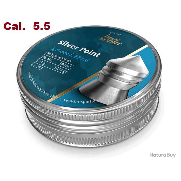 Plombs H&N  Silver Point - Cal. 5.5 mm  X 200