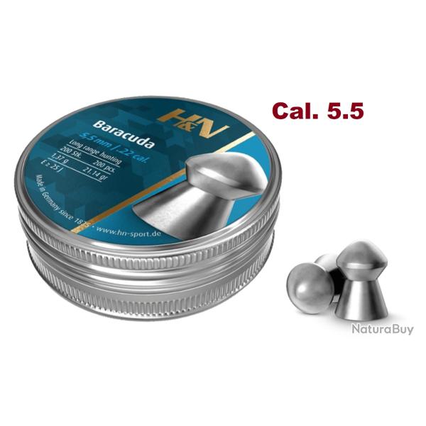 Plombs H&N  Baracuda - Cal. 5.5 mm  X 200
