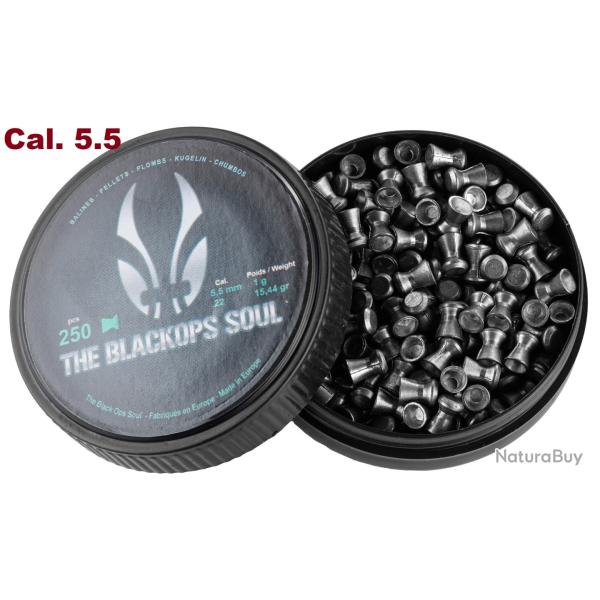 Plombs Black Ops SOUL  plat - Cal. 5.5 mm  X 250