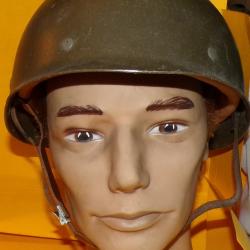 CASQUE MILITAIRE LEGER DE L'ARMEE B.W ALLEMAGNE DE L'OUEST TYPE O.T.A.N , U.S , TAILLE 59-61,PEU SE