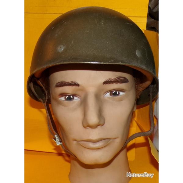 CASQUE MILITAIRE LEGER DE L'ARMEE B.W ALLEMAGNE DE L'OUEST TYPE O.T.A.N , U.S , TAILLE 59-61,PEU SE