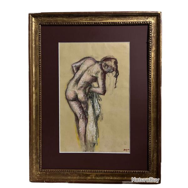 Pastel Edgard Degas avec cachet d'atelier Repr�sente un nu de femme