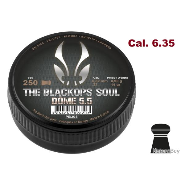 Plombs Black Ops SOUL  DOME   - Cal. 6.35 mm  X 250