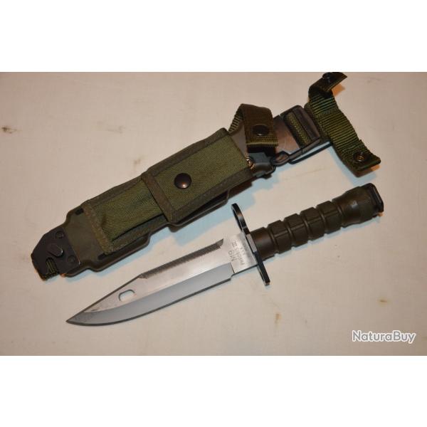 BAIONNETTE AMERICAINE USM9- FABRICATION PHROBIS (BUCK) MODELE MILITAIRE-FUSIL D'ASSAUT US M16